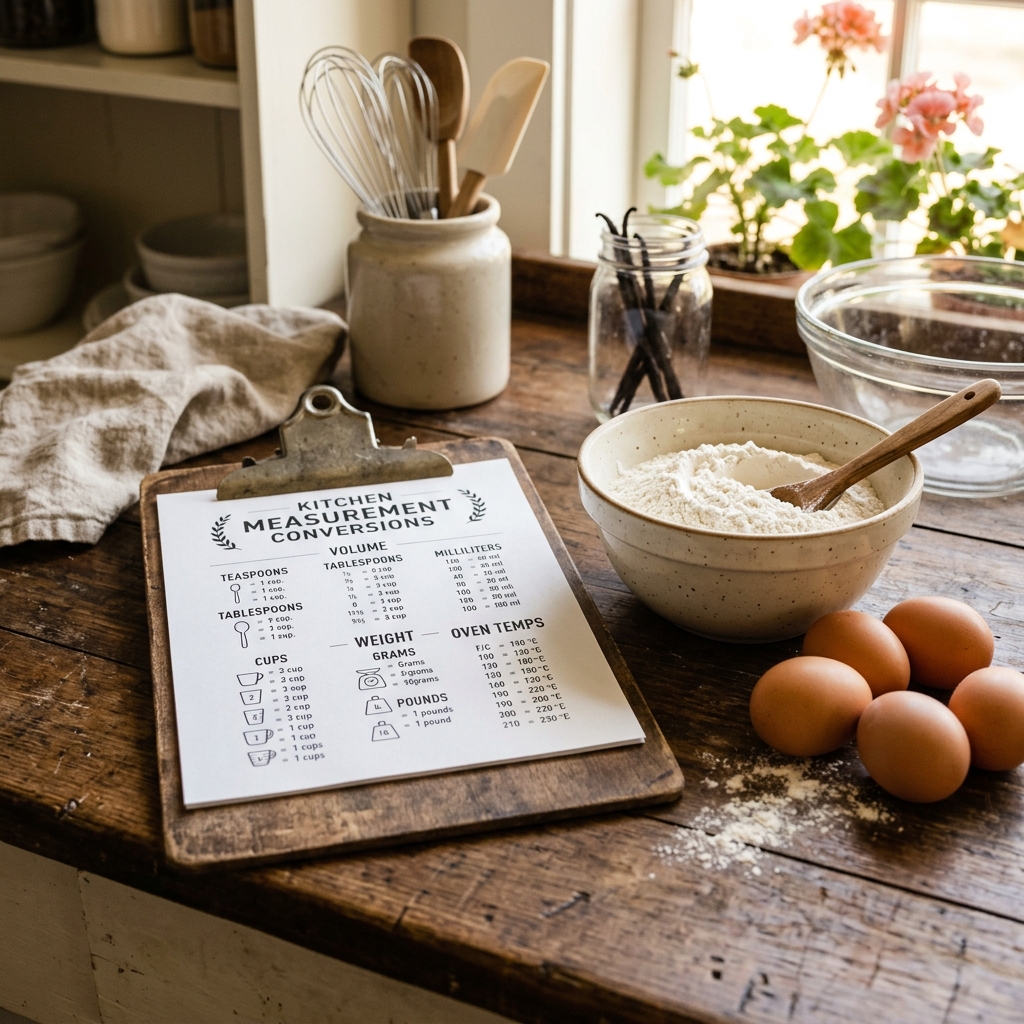Baking ingredients on kitchen counter with digital scale