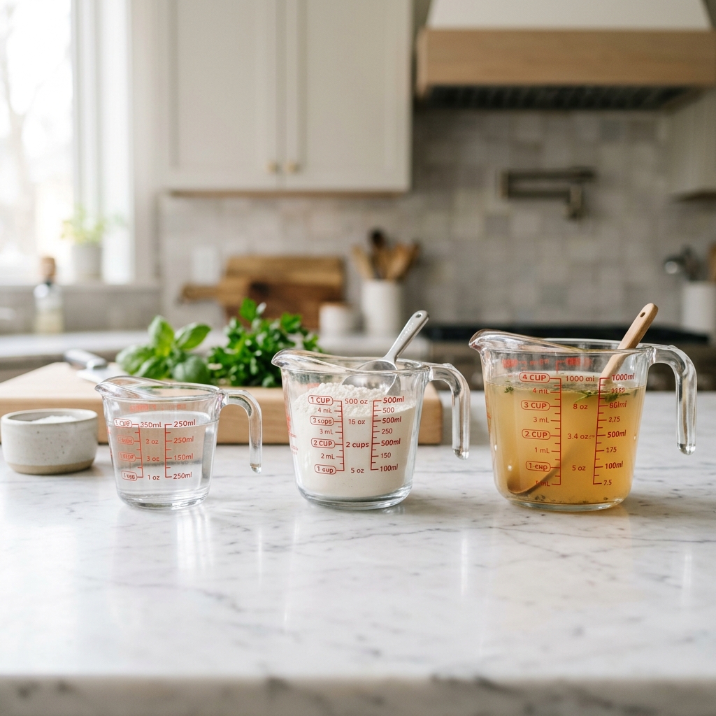 Spoons and measuring cups